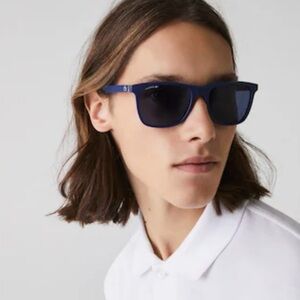 Lacoste Matte Blue Polarized Sunglasses